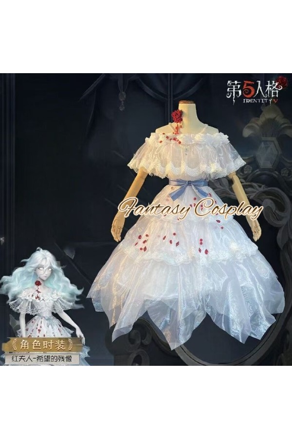 Identity V Bloody Queen False Hope Water Mirror White Gown Cosplay Costume